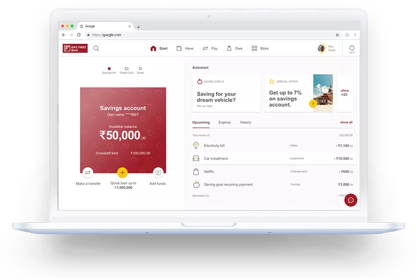 Internet banking eligibility