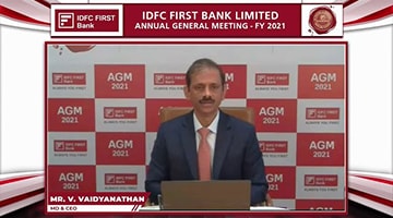 IDFC FIRST Bank AGM 2021 - MD & CEO Address to shareholders, Q&A
