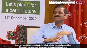 March, 2020: V Vaidyanathan’s Foundation Day message to employees