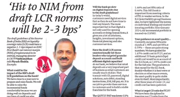 Hit to NIM from draft LCR norms will be 2-3 bps