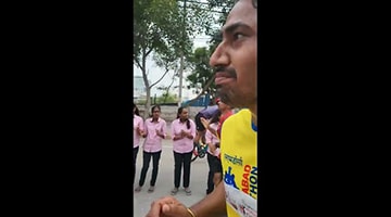 V Vaidyanathan, MD & CEO, IDFC FIRST Bank, at NMDC Hyderabad Marathon
