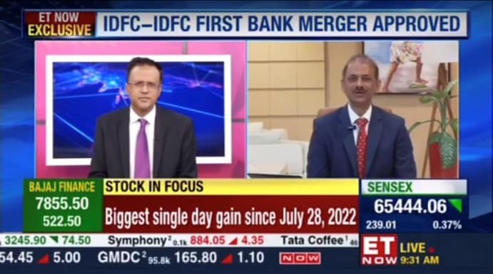 Mr V Vaidyanathan speaks to ET Now on IDFC FIRST Bank & IDFC Ltd merger