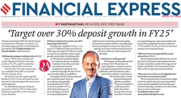 Target over 30% deposit growth in FY25: IDFC First Bank’s CEO