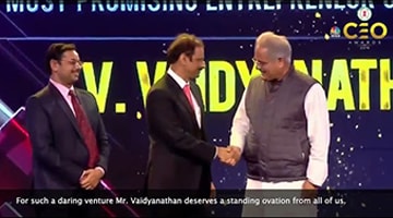 Feb, 2020: Mr. V Vaidyanathan awarded ‘Entrepreneur of the Year’ by CNBC Awaaz