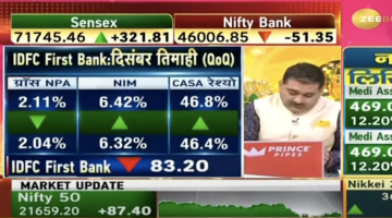 Mr. V. Vaidyanathan, MD & CEO, IDFC FIRST Bank speaks to Zee Business on Q3 FY24 results