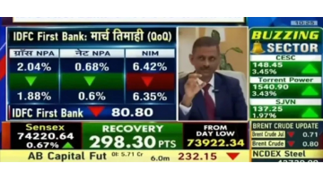 IDFC FIRST Bank MD & CEO, Mr V Vaidyanathan, discusses FY24 results on Zee Business