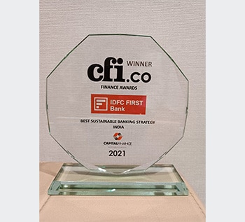CFI Award for “Best Sustainable Banking Strategy” in 2021