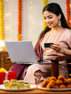shopping online during the festive season using a cashback credit card