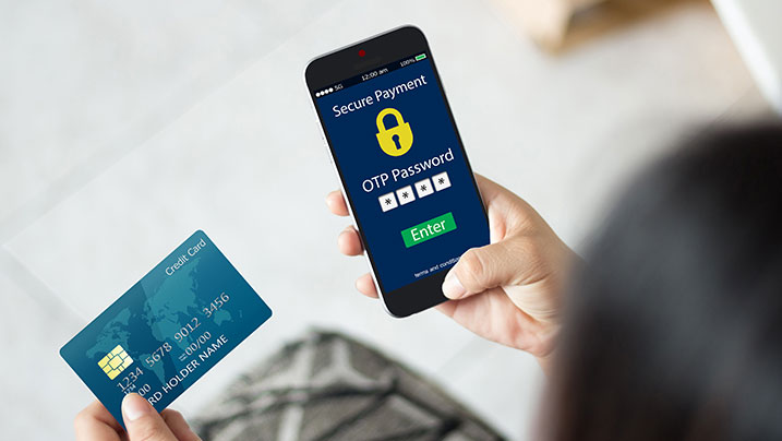 how otp secure credit card transaction