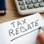 tax rebate written on paper