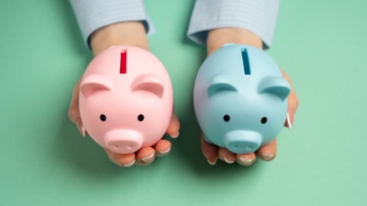 Couples managing finances and opening a joint savings account together