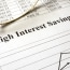 high interest savings written on a document