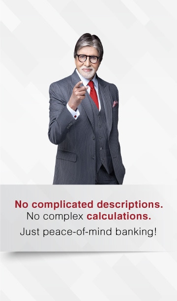 No complicated calculations on banking charges