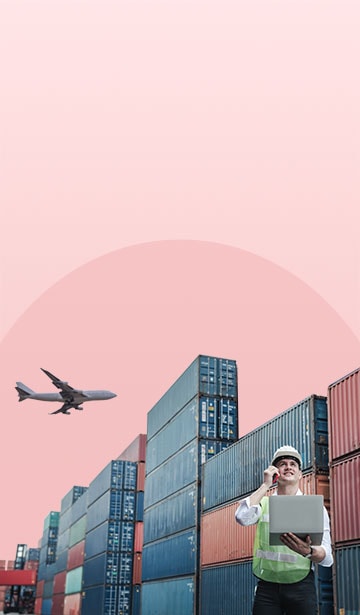 Banner showing export services