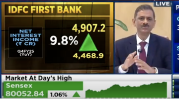 Mr. V. Vaidyanathan discussed IDFC FIRST Bank's Q4FY25 results with CNBC TV18