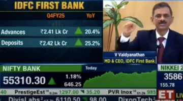Mr. V. Vaidyanathan spoke to ET NOW on IDFC FIRST Bank's Q4FY25 results