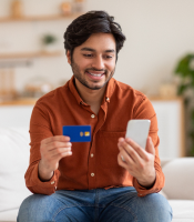 Person Making Payment through Credit Card