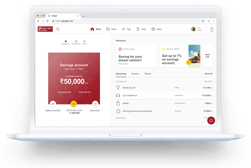 Internet banking eligibility