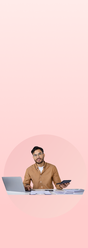 Card banner background for personal loan calculator