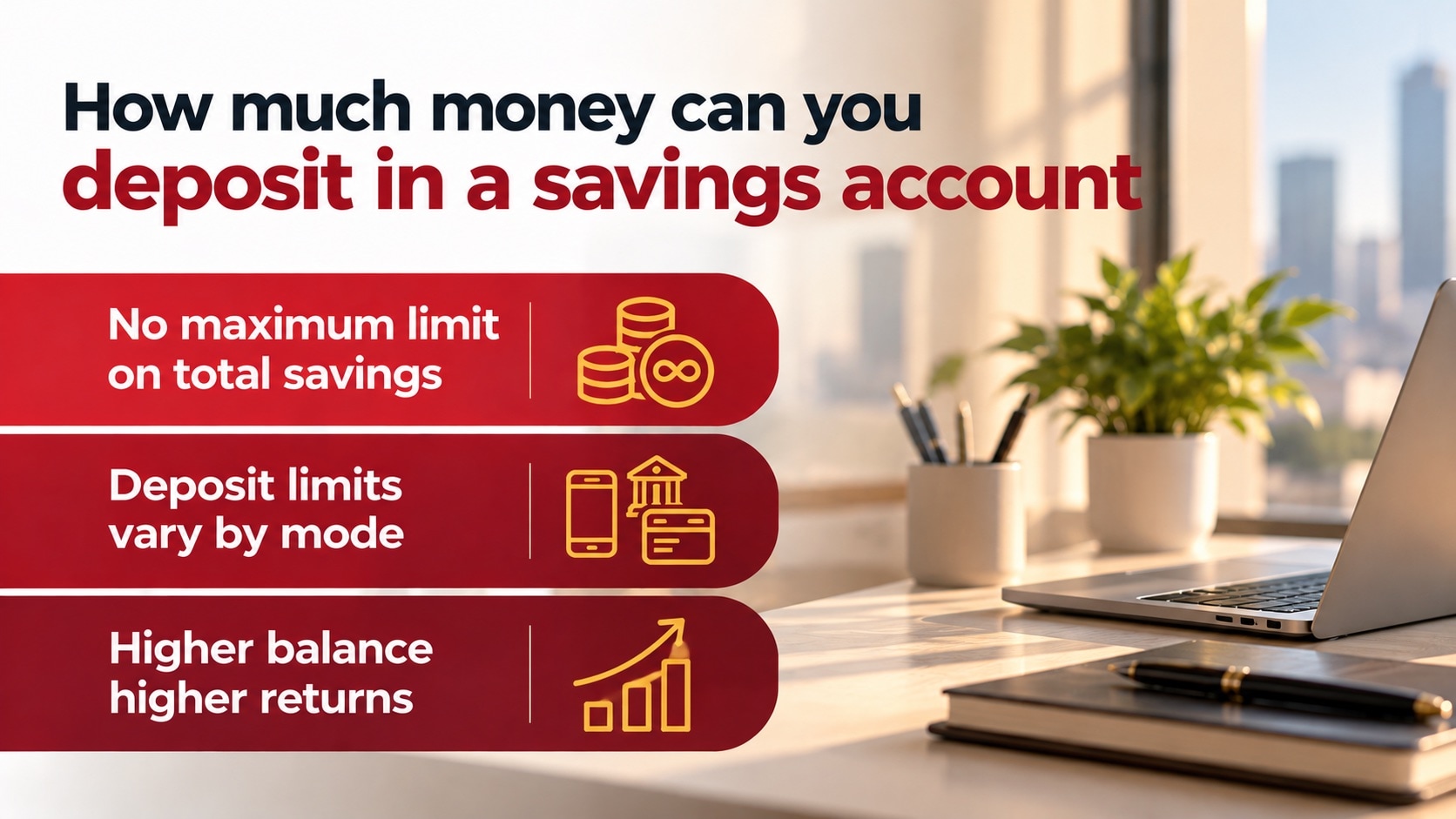 How much money can be deposited in a Savings Account 