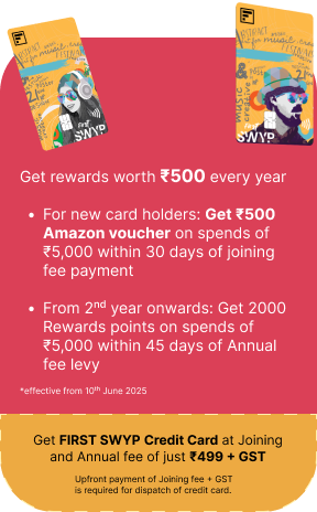 Get First SWYP Credit Card at an Annual Subscription Fee