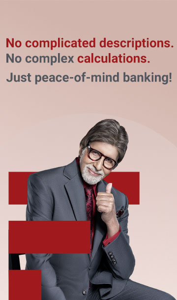 No complicated calculations on banking charges