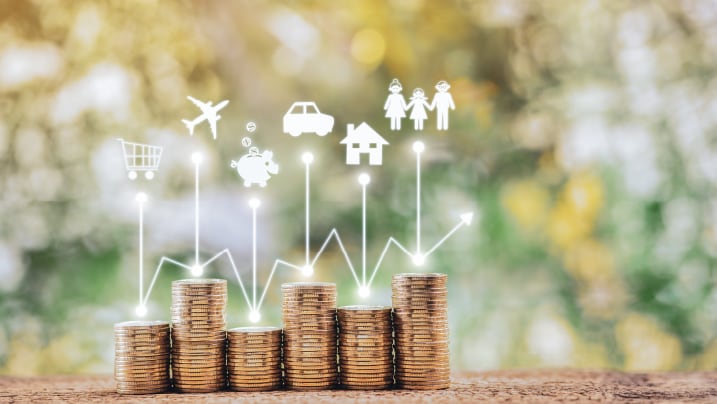 coins stacked together