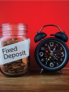 Visual representation of calculating monthly Fixed Deposit (FD) interest