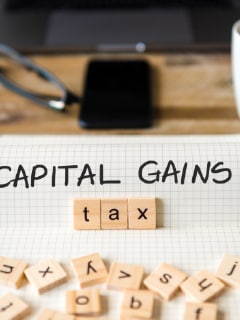 Illustration depicting tax on capital gains in a financial context